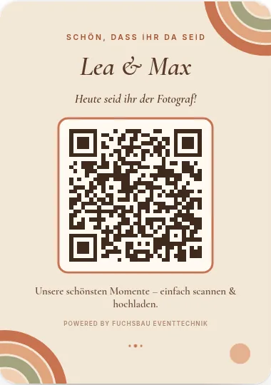 Tischaufsteller-Vorlage „Lea & Max"