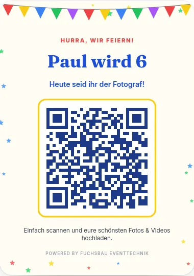 Tischaufsteller-Vorlage „Paul wird 6"