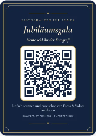 Tischaufsteller-Vorlage „Jubiläumsgala"