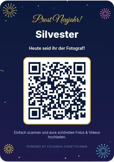 Tischaufsteller-Vorlage „Silvester"