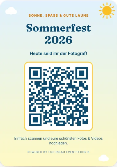 Tischaufsteller-Vorlage „Sommerfest 2026"